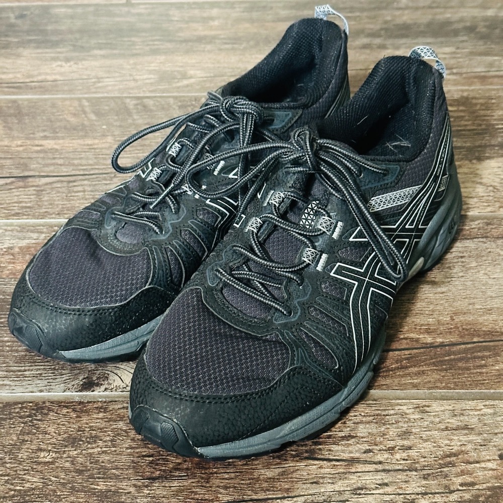 Asics Gel-Venture 7 1012A477 Women's Size 10.5 Black & Gray Running Shoes Wide